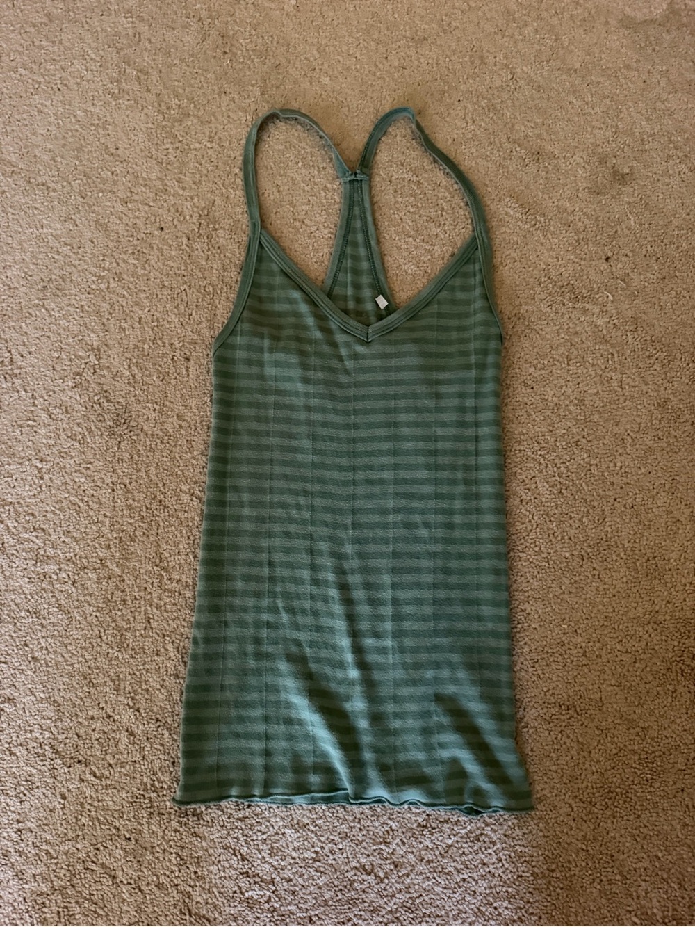 UO Green Striped Racerback Tank